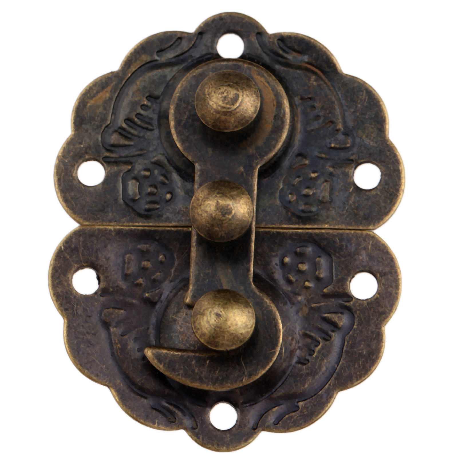 Furniture Hardware Manufacturer - 1pc antigo bronze caixa trava ferrolho